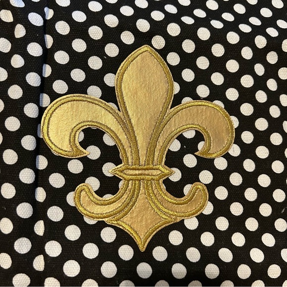 2 NEW Fleur-de-lis Drawstring Sack Bags - Picture 4 of 15